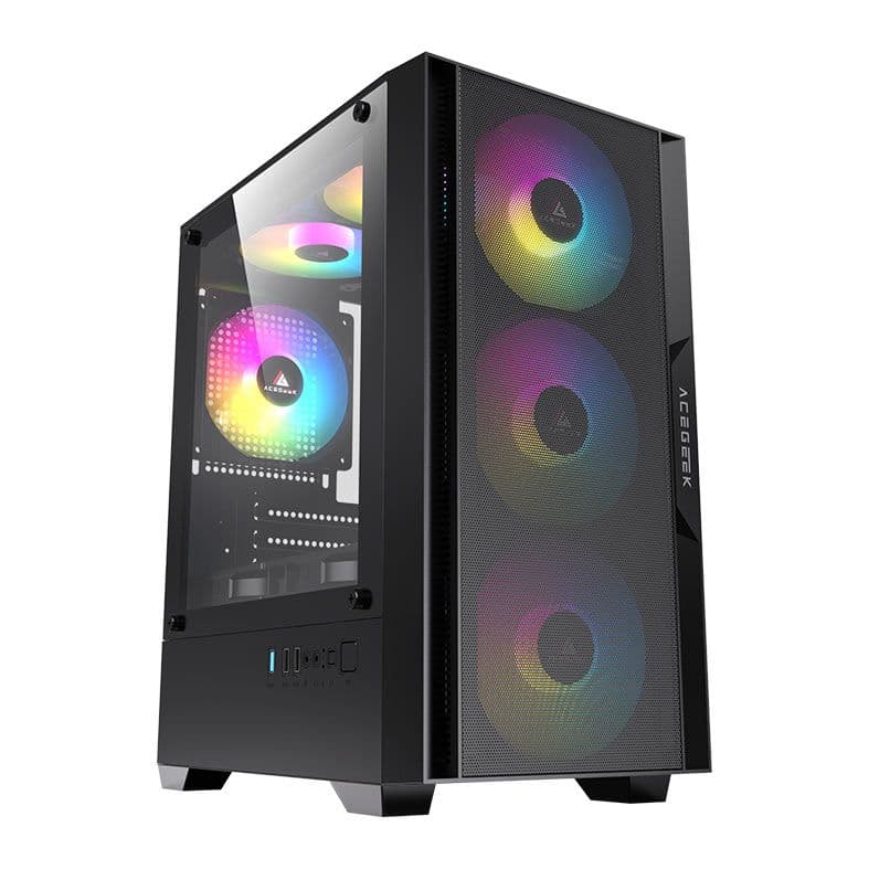Gabinete Acegeek Stratus Mesh Preto Sem Fans